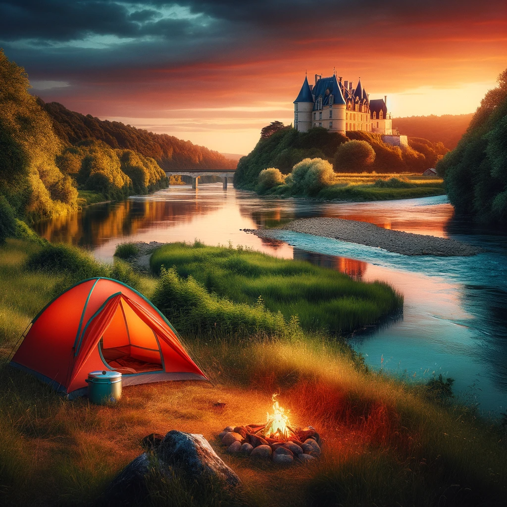 Stock image of campsite