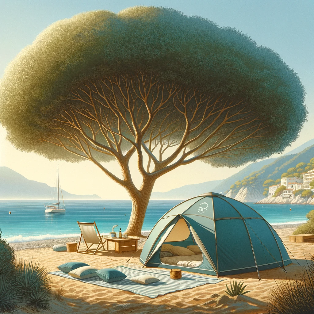 Stock image of campsite